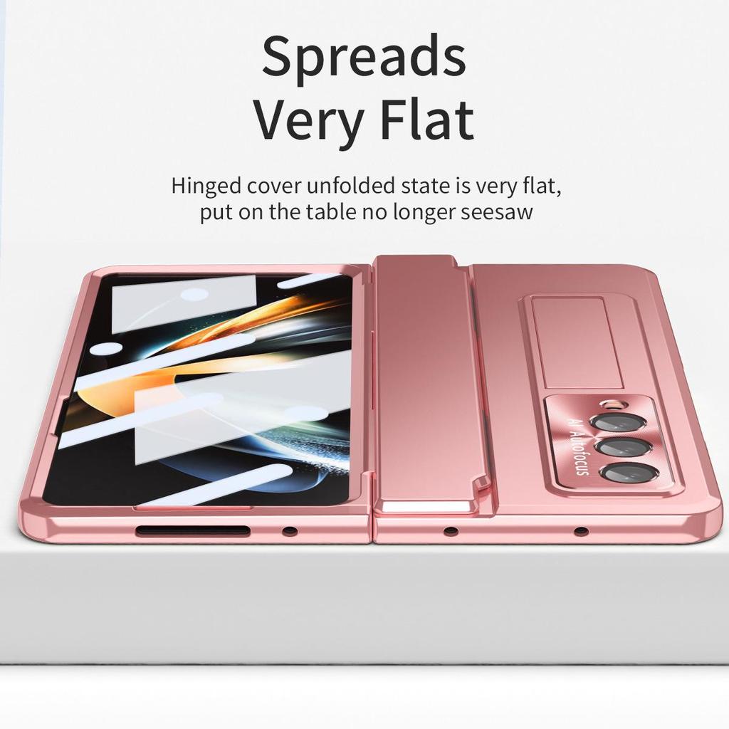 Kompatybilne etui na telefon Samsung Z Fold 7/6/5 z miejscem na rysik, podstawką, płaskim zawiasem i pełną ochroną przed upadkiem