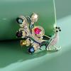 1Pcs Trendy Animal Insect Lapel Pin Elegant Crystal Enamel Butterfly Brooch For Men'S Suit Fashion Clothing Accessory Jewelry