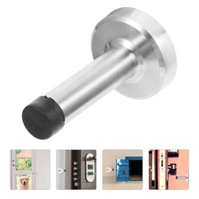 15Cm Floor Door Stopper Sturdy Stainless Steel Rubber Door Stopper Wall Protector for Bedroom Bathroom Office Outdoor Security