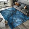 Smaragdgrüner und goldener Teppich – Luxuriöses Marmor-inspiriertes Muster für Wohnzimmer oder Schlafzimmer, rutschfest, elegante Heimdekoration