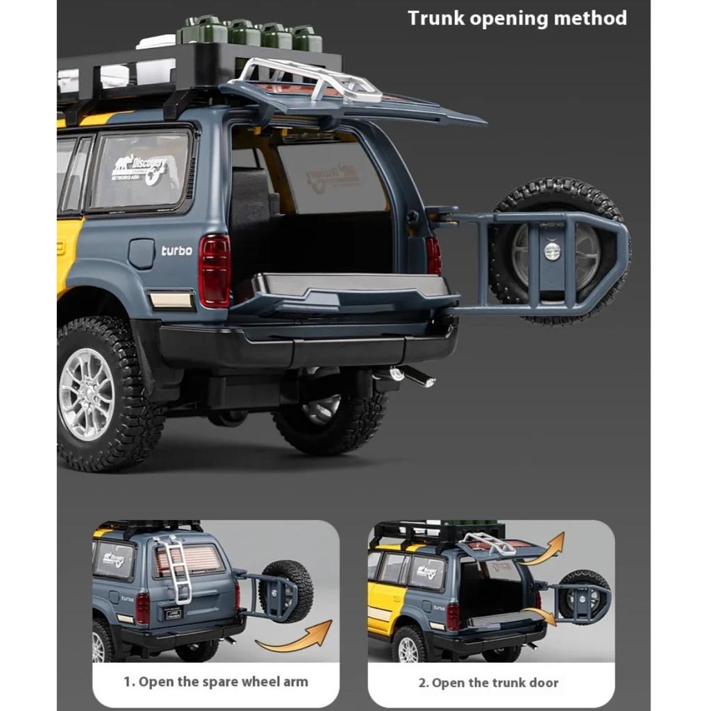 1/24 Scale Toyota Land Cruiser LC80 SUV Alloy Diecast Model Off-road Vehicle Toy Model Collect Display Ornament Children Toy Present