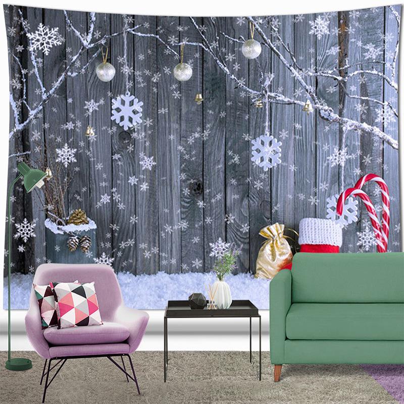 INS Style Christmas Wall Tapestry for Bedroom and Living Room, Brushed Cloth, 90g/sqm