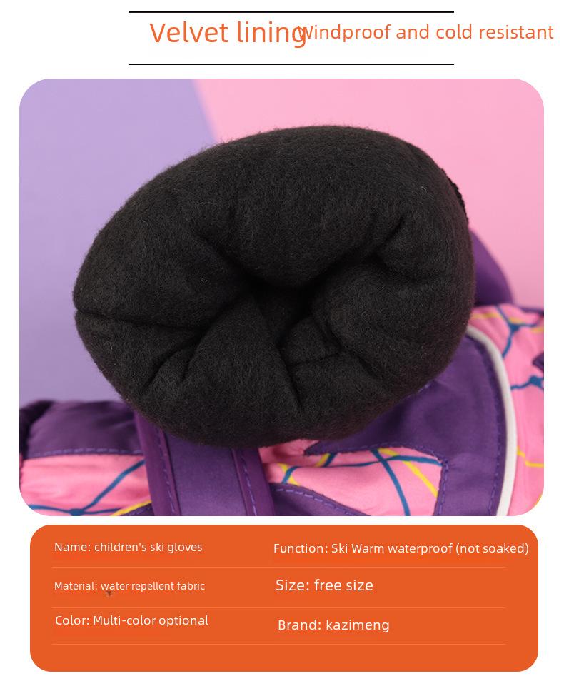 Thick, Waterproof, Windproof, Non-slip, Warm Winter Ski and Snow Gloves for Kids Aged 4-17.