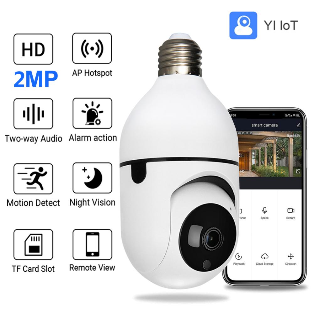 Buy 2MP 1080P E27 Bulb Wifi Camera PTZ HD Infrared Night Vision Two Way