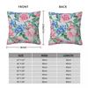 Magnolia Flowers And Blue Forgetmenots Pillowcase Polyester Linen Velvet Creative Zip Decorative Pillow Case Car Cushion Case