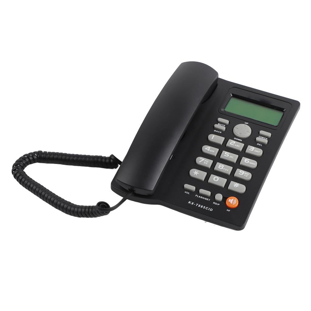 Telefon s identifikací volajícího Handsfree Volání z domova Kancelář Hotel Pevná linka Angličtina (Černá)