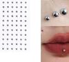 Autocolant cu diamante nas fals Stud auto-adeziv strasuri non-piercing ochi ureche fata bijuterii corp pentru femei autocolant cristal