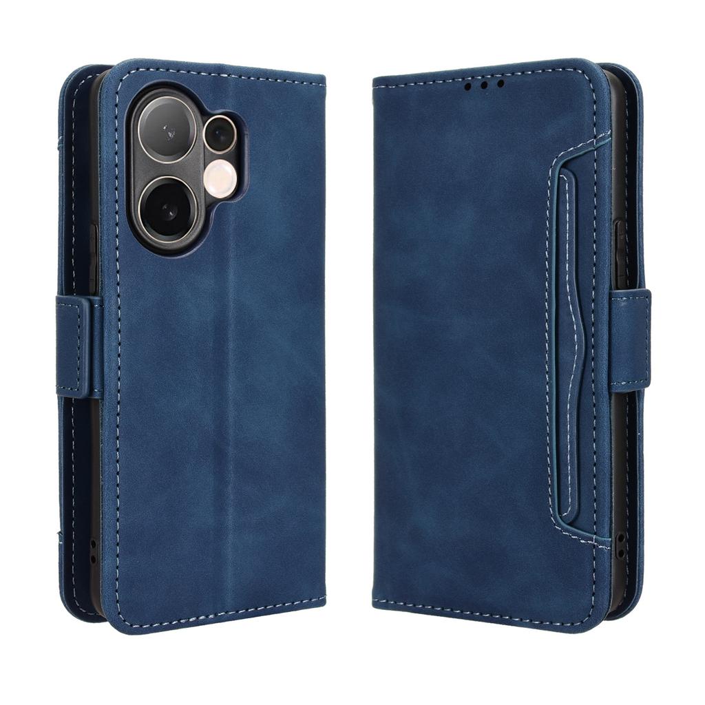 For vivo V60 5G Leather Case Phone Wallet Cover with Multiple Card Slots