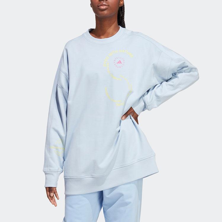 adidas X Stella McCartney Sweatshirts Unisex Bay Light Blue Crew Neck Moderate Regular IA7716