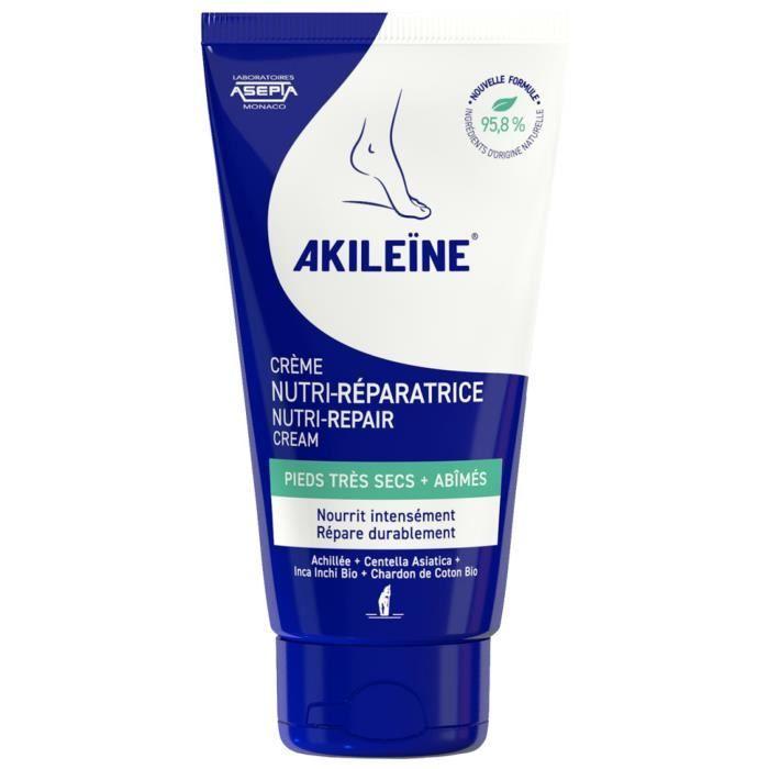 Crème pour les pieds - AKILEINE - Nutri-Réparatrice - Pour peaux très sèches - Sans parabène