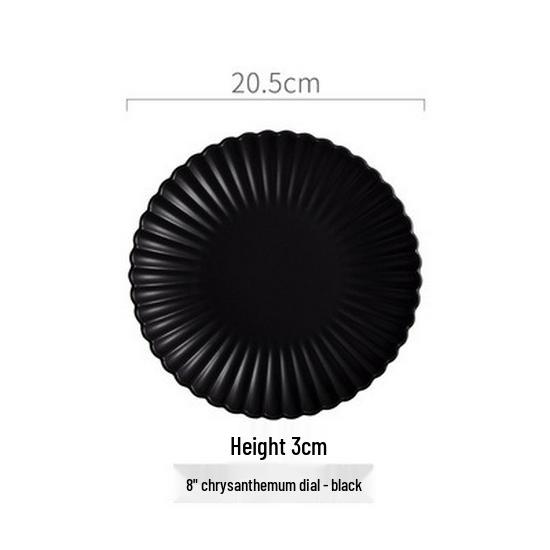 Chrysanthemum Ceramic Plate - Nordic Style Western Food & Dessert Dish