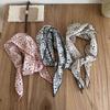 Embroidered Pure Cotton Triangular Scarf For Spring Summer Thin Breathable Tied Headband Decorative Small Scarf Korean Style