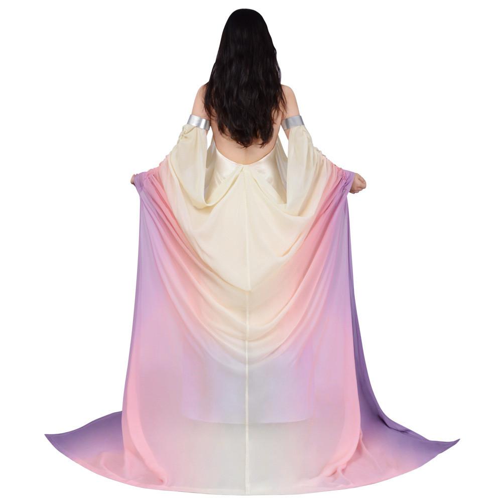 Costume Cosplay Principessa Amadala di Star Wars in Tessuto di Poliestere per Feste di Halloween