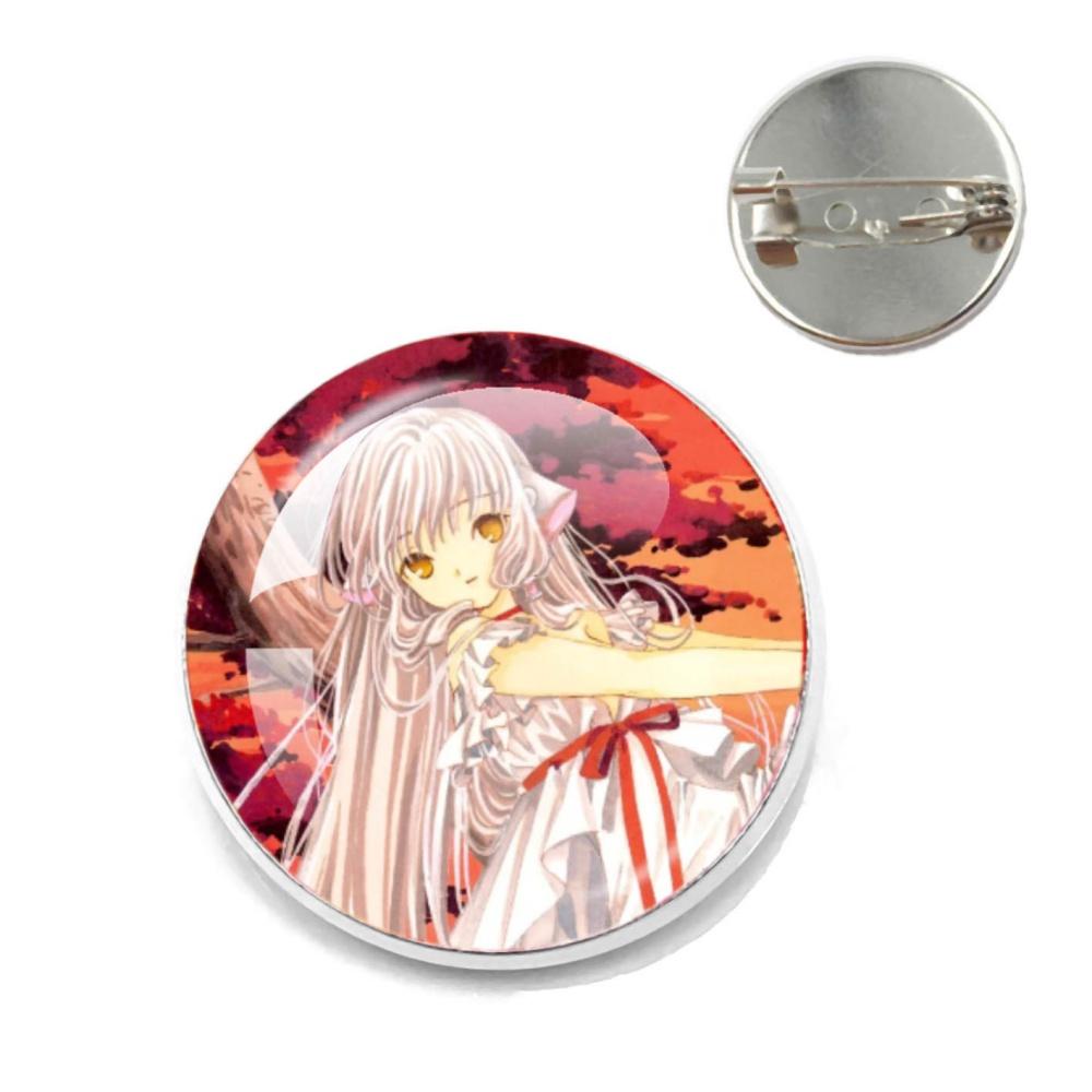Anime Chobits Pin Metal Brooches Cute Collar Lapel Pin  Chi Cute Creative Funny Cartoon Badge Brooch Hat Lover Jewelry Gift