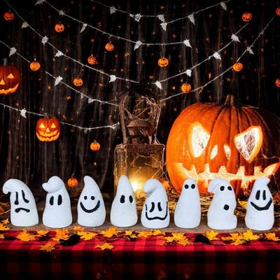 Miniature Glow In The Dark Ghost Glow In Dark Ghost Halloween Miniature Figurines 8 Pieces Party Favors Decoration Toy For Yard