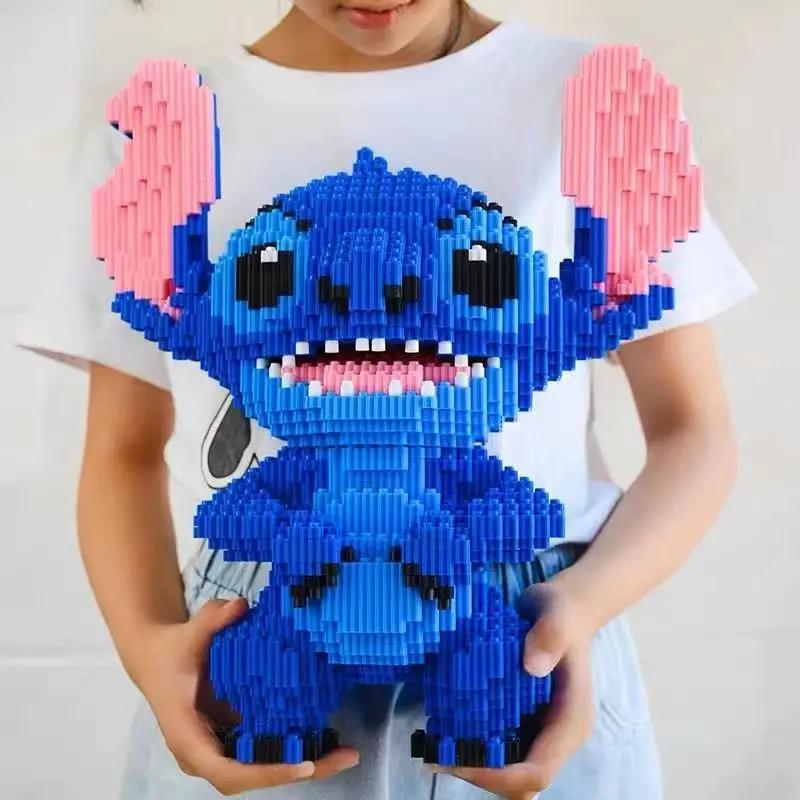 Large Stitch Building Block Assembly Toy, Diy Children'S Toy, Birthday Gift, 3D Puzzle, Desktop Decoration, 30Cm