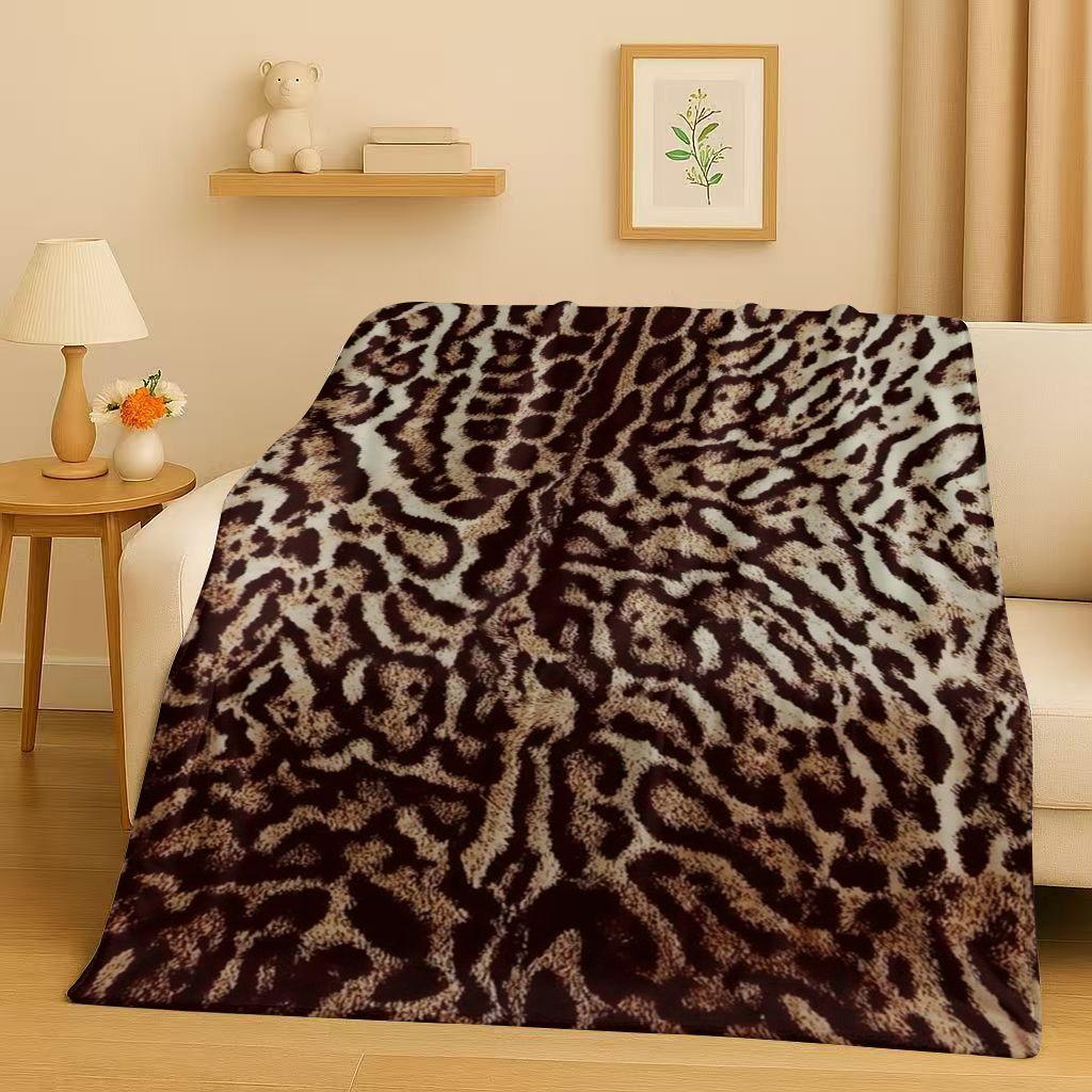 HD Zebra Tiger Leopard Beast Stripe Print Art Flannel Blanket,Ultra Soft Warm Plush Throw for Home Bedroom Bed Sofa Cover Office