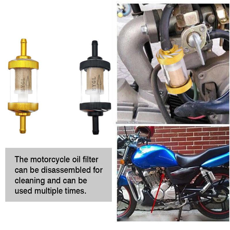 2 Pieces Inline Fuel Filter Replacement Industrial High Performance Universal High Flow Fuel Filter For Lawn Mower Tractor Motorcycle Replacement