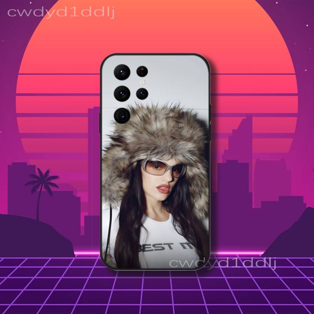 R-ROSALIA LUX Singer Phone Case For Samsung S10,S21,FE,S21 ,S26,S25,S24,S23,Ultra,S9,S22,Plus Black Shockproof TPU