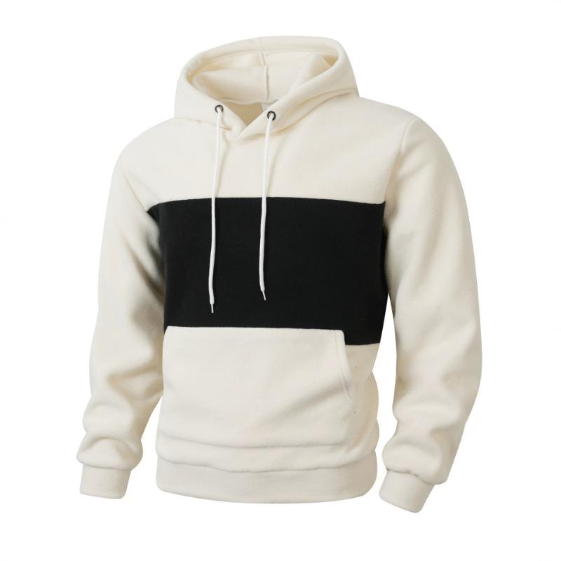 Men S Color Block Hooded Sweatshirt Casual Autumn Winter