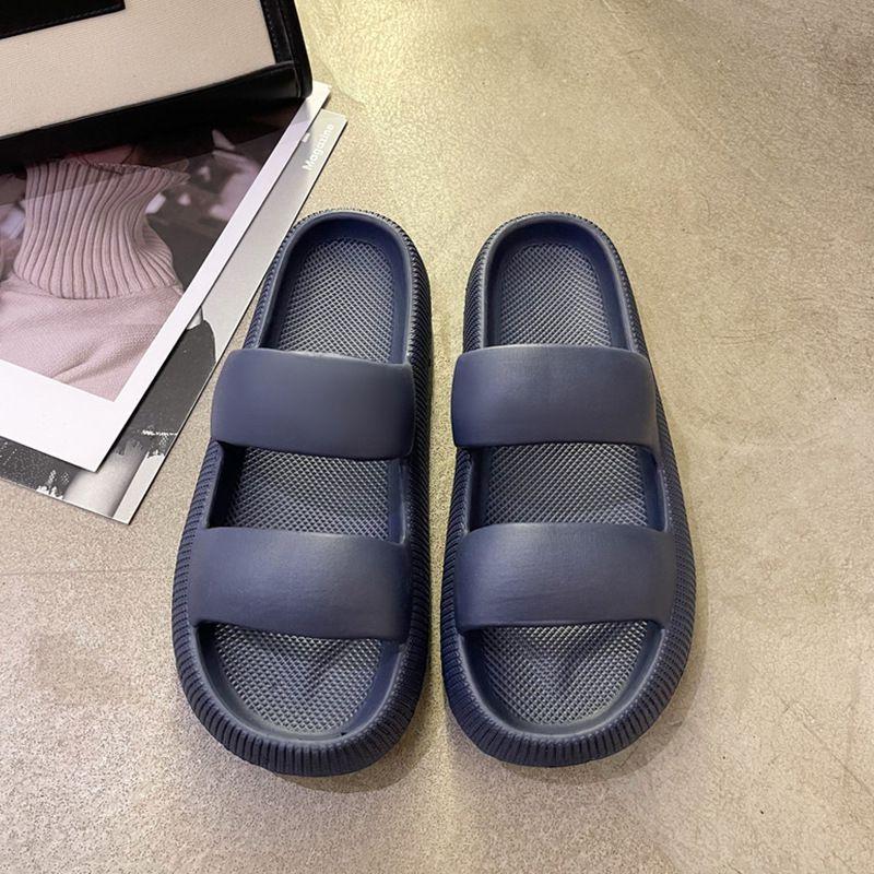 Cute And Comfortable Thick Sole Slippers For Women In Pink Purple Light Green Beige Black And Dark Blue