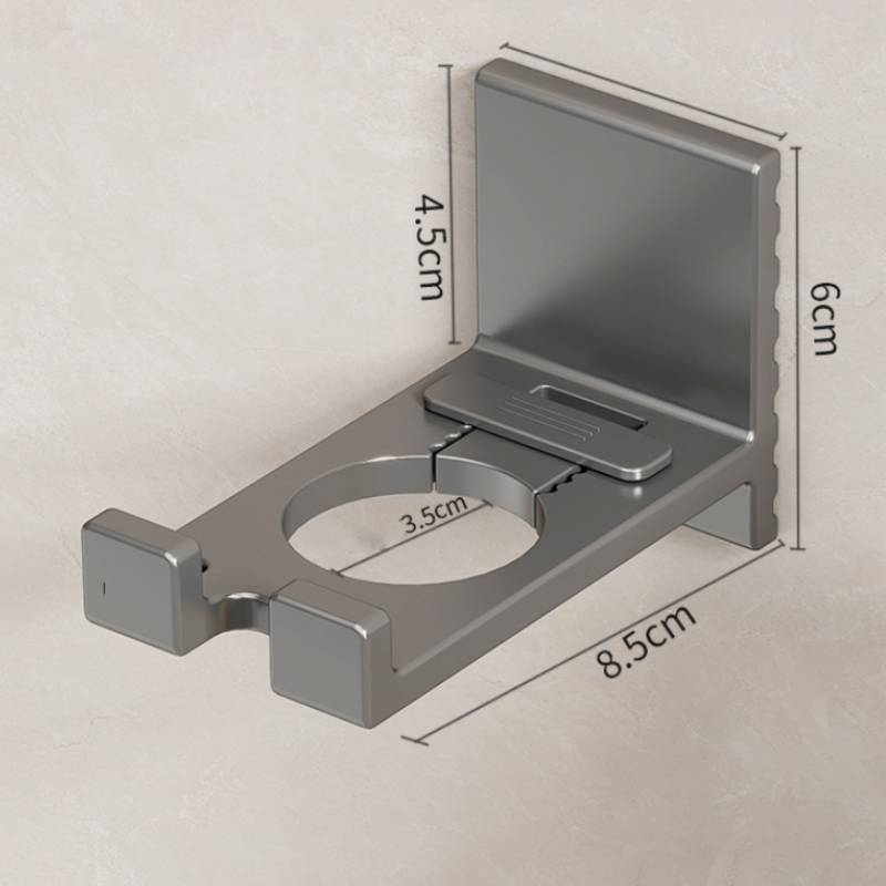 Space Aluminum Wall Mount Shower Gel Holder With Adhesive For Bathroom Storage