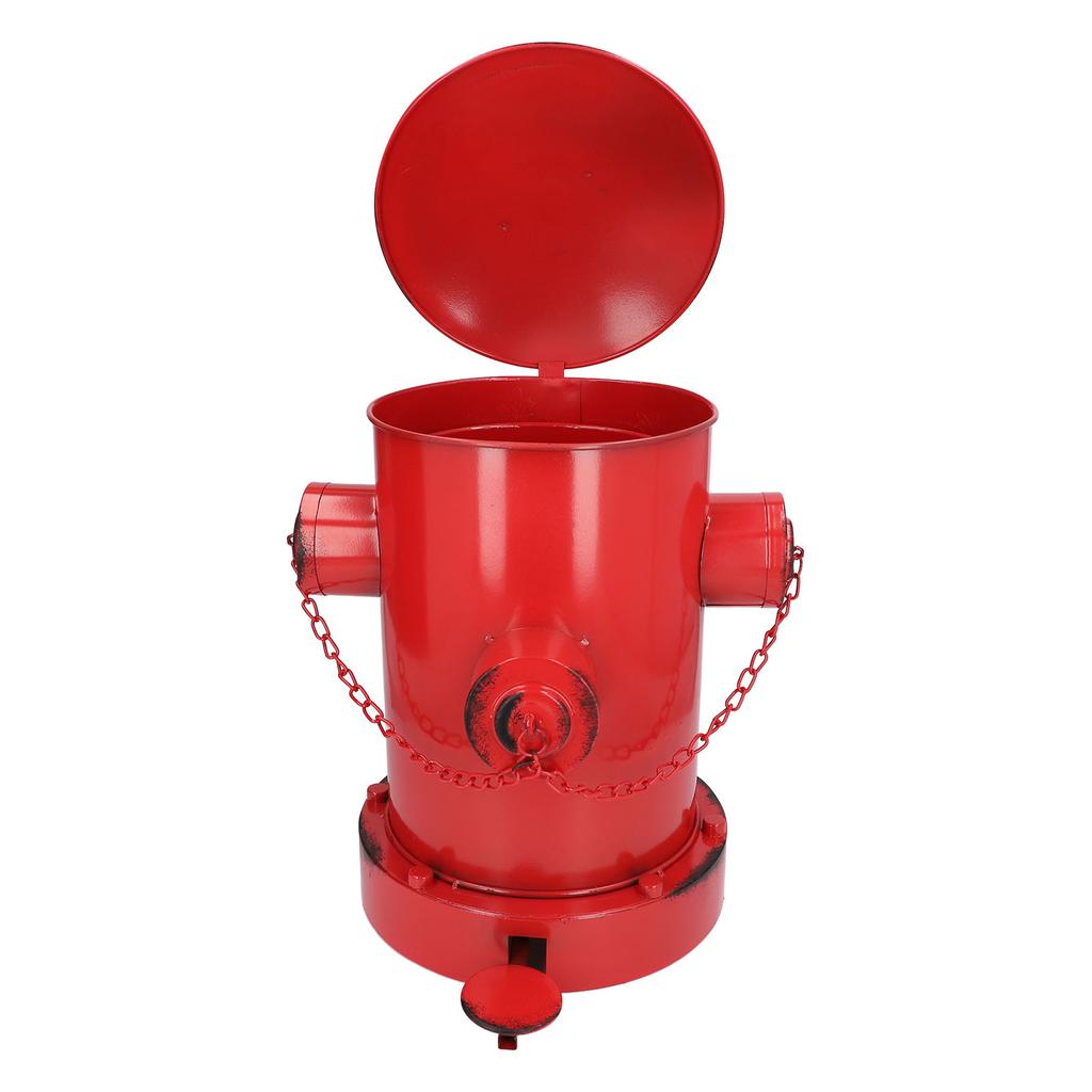 Hydrant Trash Can Decorative Retro Industrial Indoor Outdoor Iron Waste Bins with Bucket for Garden Home Kitchen