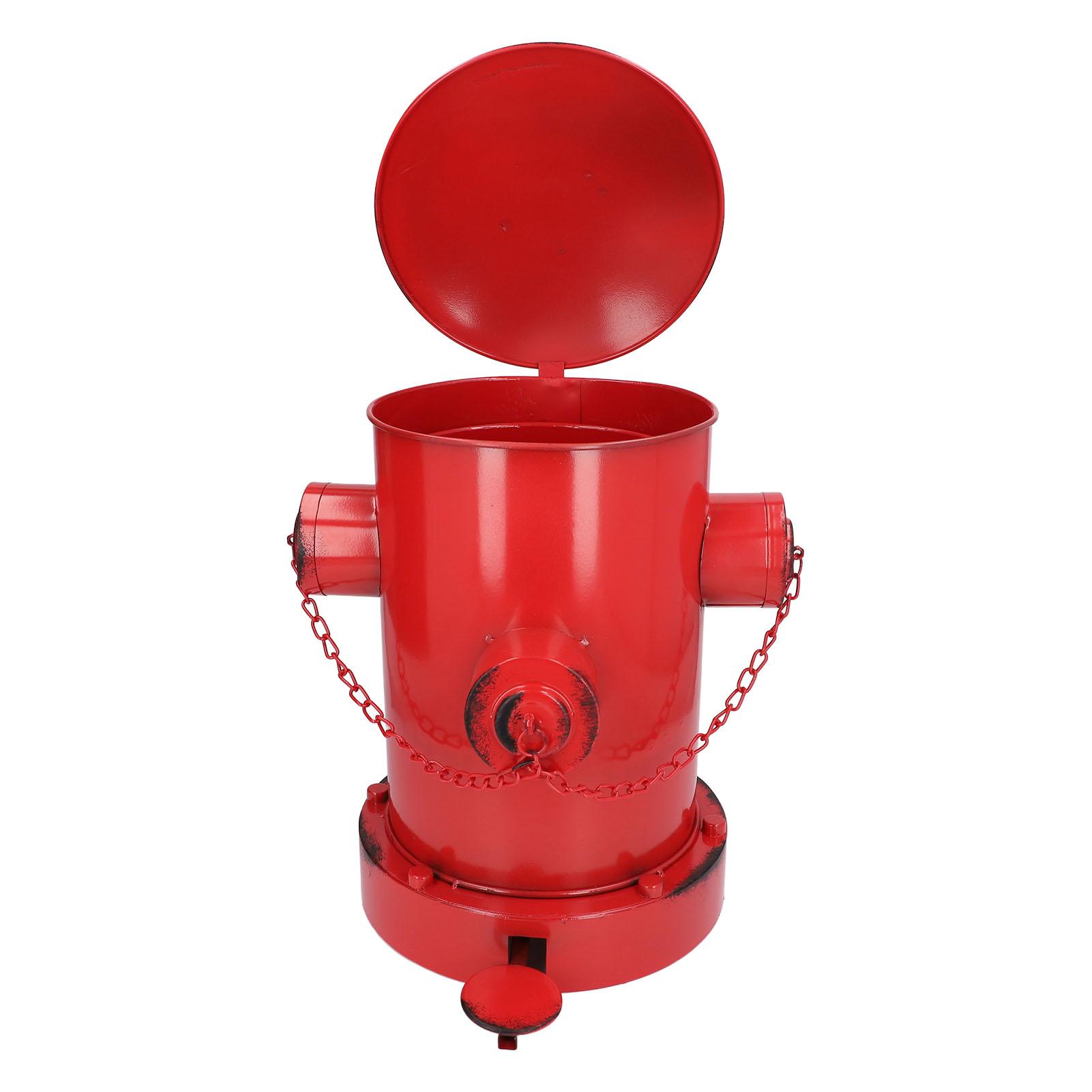 

Hydrant Trash Can Decorative Retro Industrial Indoor Outdoor Iron Waste Bins with Bucket for Garden Home Kitchen