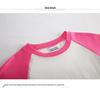 Girls' Cartoon Color Block Raglan Dress with Pleated Ruffle Skirt