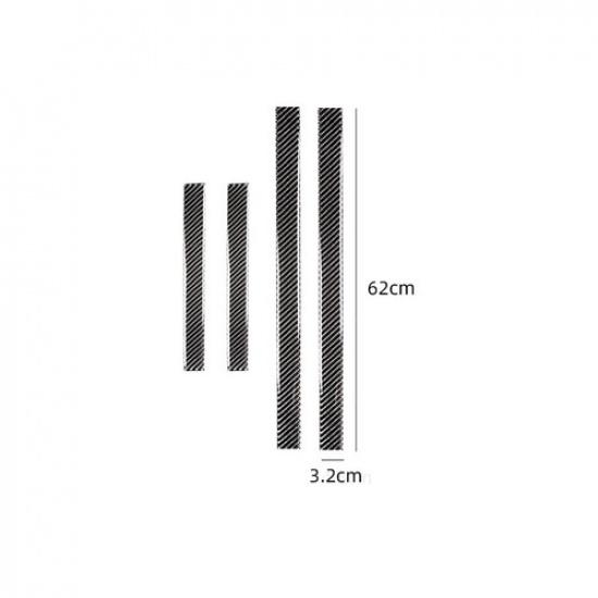 4Pcs Carbon Fiber Outer Door Scuff Sill Cover Trim For Toyota 4Runner 2010-