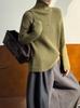 Juzhi Women's High Neck Loose Knit Pullover Sweater for Autumn/Winter - Long Sleeve, High-End Feel