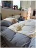 Korean Soft Crinkled Gauze Lace 4-Piece Bedding Set