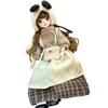1 Set Long Hair 30cm Bjd Doll with Clothes Attractive Eyes Princess Makeup Ball Joint Doll  Toddler
