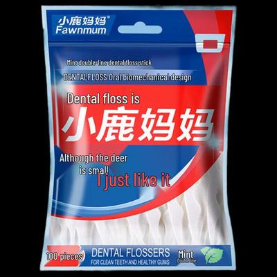 Double Line Mint Dental Floss Picks, 100 Count (10-Pack)