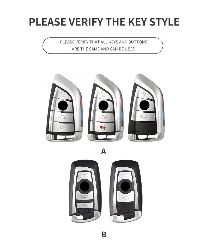 Car Key Case Cover Shell For BMW 1 3 5 7 Series iX1 iX3 i5 X1 X3 X4 X5 F15 X6 X7 F16 F10 F20 F30 F25 M3 M4 G20 G30 G01 Key Shell