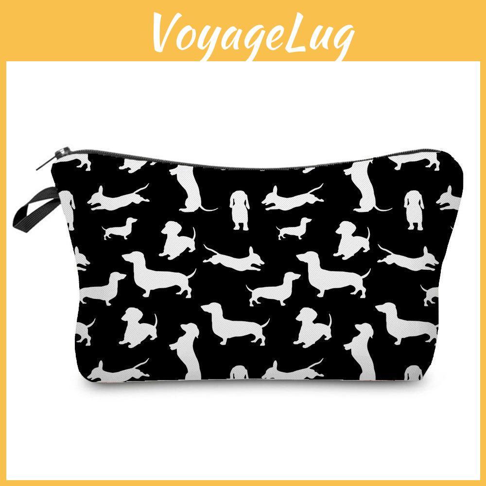 Bag Women Dog Cosmetic Print Toiletries Organize Travel Storage Case 6357 Ktb