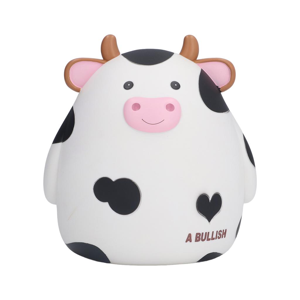 Kids Piggy Bank Cute Little Cow Cartoon Design Eco Friendly Exquisite Smooth Lines Natural Colour Coin Bank