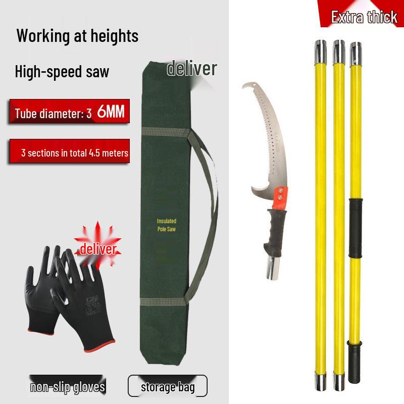 Telescopic Insulated Pruner: Multifunctional High Branch Hand Saw for Safe Tree Trimming