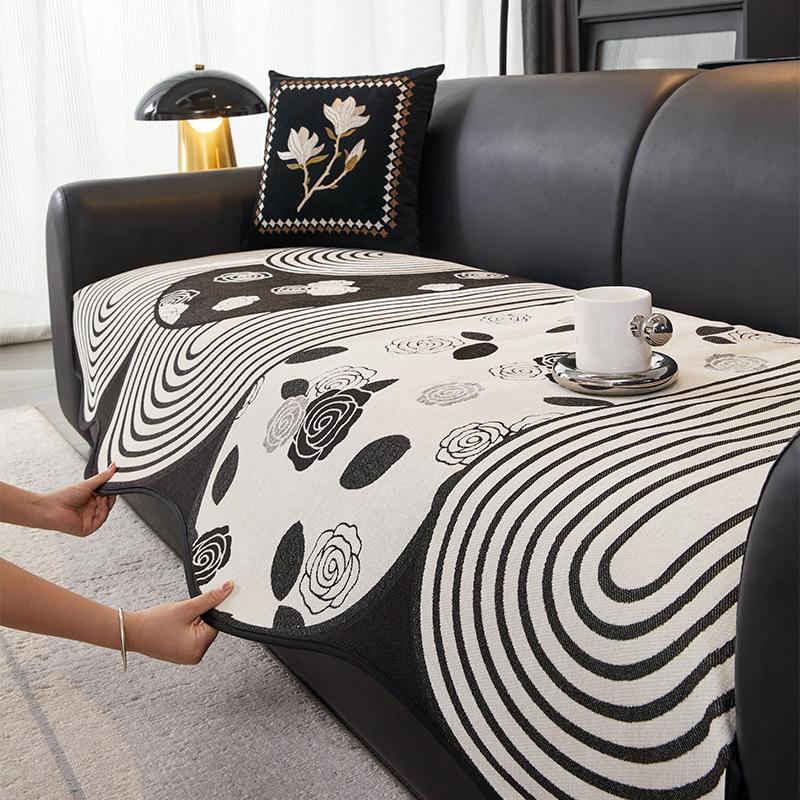 Plush Thickened Sofa Cushion Autumn And Winter One-Piece Special-Shaped Leather Sofa Special High-End Cover Cloth Towel New