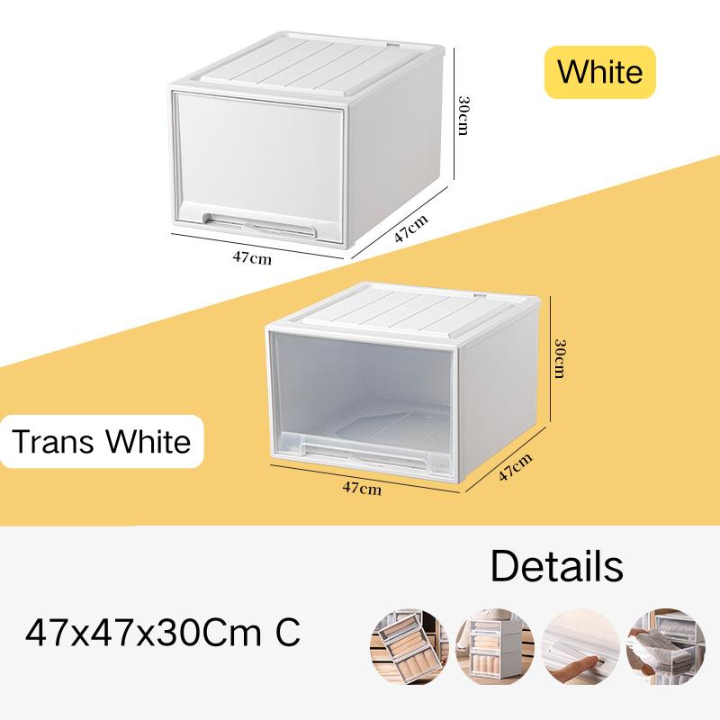 Household Closet Cabinet Storage Box Quilt Storage Box Organizing Box Drawer Storage Box Plastic Transparent Storage Box