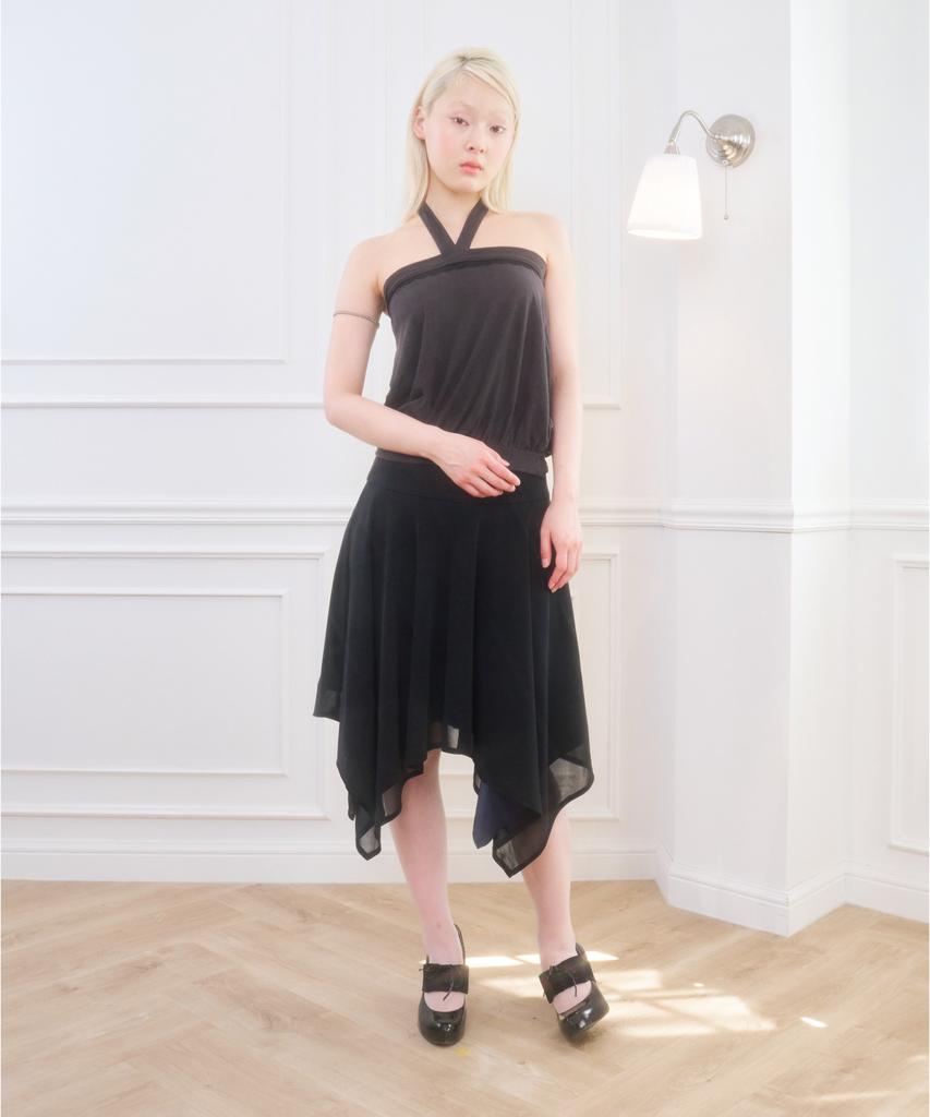 Beliar Iris Low Rise Midi Skirt Black