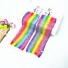 For Women Party Girl Long Half Finger Nylon Rainbow Color Gloves Arm Sleeves Fishing Net Gloves