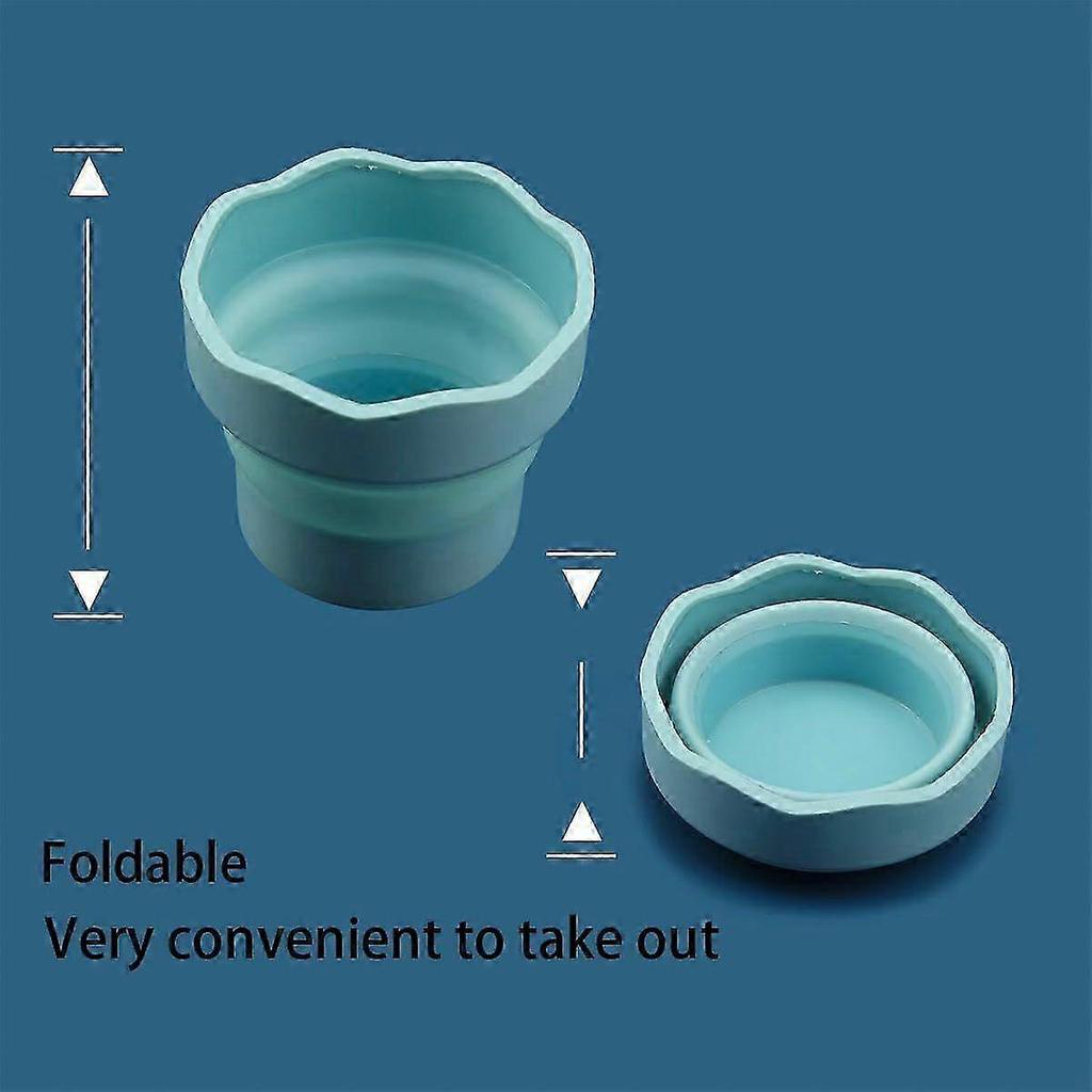 3 PCS Collapsible Paint Brush Washer Mini Foldable Silicone
