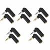 10PCS Male To Female 3.5mm Audio Adapter 90 Degree Right Angle AUX Connector  for Headset