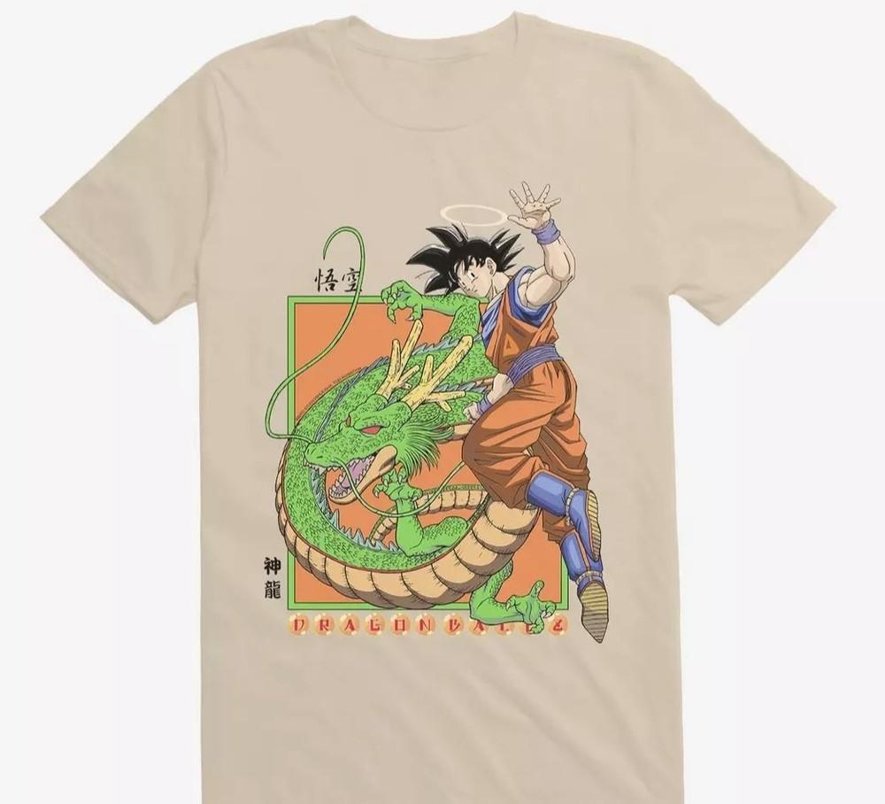 

Футболка Dragon Ball Z Гоку и Шенрон, Футболка Аниме Манга, Унисекс футболка Размер S-5XL 4XL