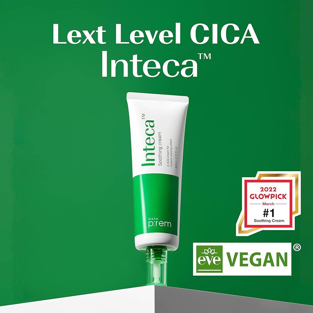 MAKE P:REM Inteca Soothing Cream 80ml + 31ml / 80ml, INSTANT & IMMEDIATE SOOTHING CALMING, Moisturizing, Korean Cosmetics, Kbeauty