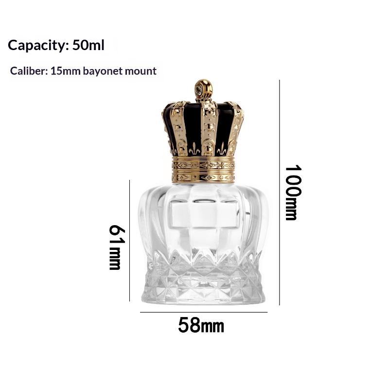 50/100Ml Premium Perfume Bottle Clear Thickened Glass Empty Spray Bottle Crimp Nick Bayonet Bottle Need A Tool 50ml
