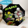 Custom Name Umbrella Zombies Battle Umbrella 8-Frame for Travel, Camping, Casual Lightweight Portable, Essential for Family Gifts