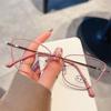 Vision Care Myopia Glasses Frame Ultra-light Eyeglasses Personality Metal Frame Glasses  Women Men