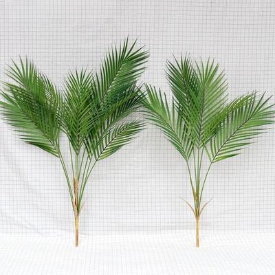 1Pc Real Touch Plastic Plants Palm Leaf Artificial Tree Home Garden Decorations Tropical Green Plants